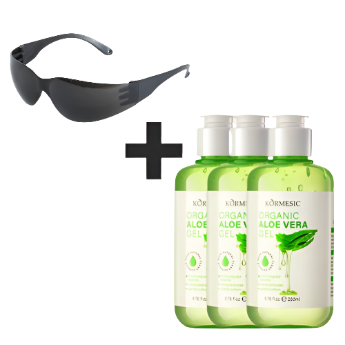 IPL Safety Pack (Glasses + 3x Aloe Vera Cooling Gel)